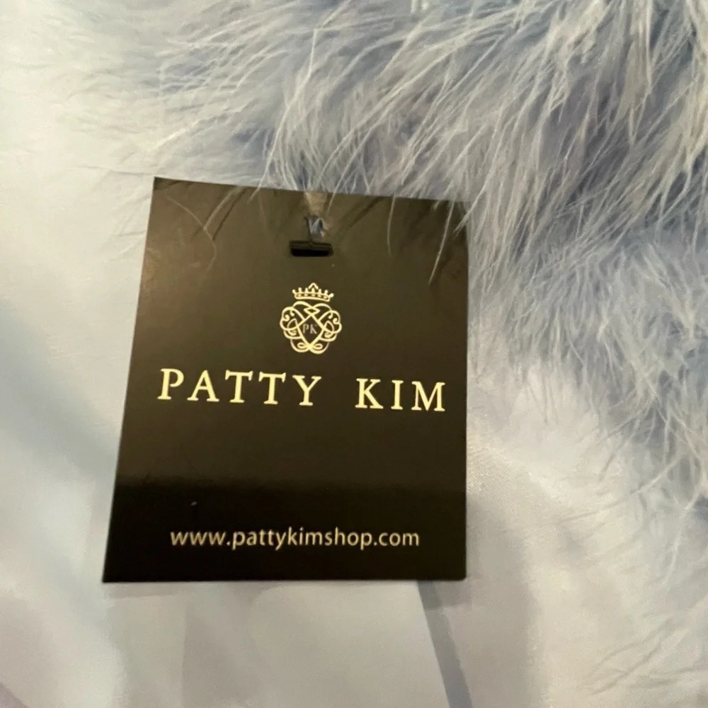 NWT, Patty Kim Blue Bianca Feather Jacket (XS) - Picture 7 of 8